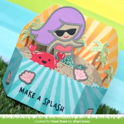 Mermazing Mermaid -Craftora Sale Store MermazingMermaid SunrayBackgroundStencil ChariMoss2