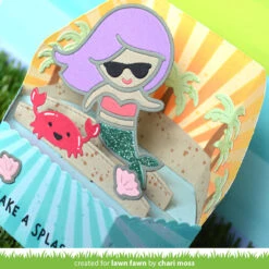 Mermazing Mermaid -Craftora Sale Store MermazingMermaid SunrayBackgroundStencil ChariMoss4