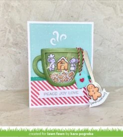 Outside In Stitched Mug -Craftora Sale Store OutsideInStitchedMug StitchedMugFrame ACreatureWasStirring LetItShine HowYouBeanChristmasCookieAdd on MetallicCardstock KaraPogreba2