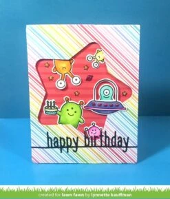 Happy Birthday Line Border -Craftora Sale Store OutsideInStitchedStarStackables BeamMeUp HappyBirthdayLineBorder LynnetteKauffman