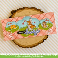 Plaid Stencils -Craftora Sale Store OutsideInStitchedThoughtBubble HappyHugs PlaidStencil EliseConstable1a