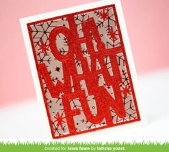 Snowflake Background Hot Foil Plate -Craftora Sale Store RoseGold SnowflakeBackgroundHOTFOIL GiantOutlinedOhWhatFun 2LatishaYoast