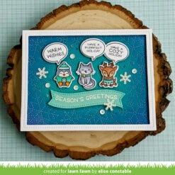 Say What? Holiday Critters -Craftora Sale Store SayWhatHolidayCritters StitchedSnowflakeBackground EliseConstable1