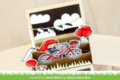 Spring Showers 11 Spring Showers -Craftora Sale Store ScallopedBoxCardPopUp BicycleBuiltForYou ElenaRoussakis2