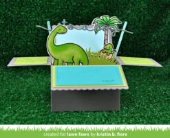 Scalloped Box Card Pop-up -Craftora Sale Store ScallopedBoxCardPopUp It saBoyBorder CrittersinthePast KristinFiore