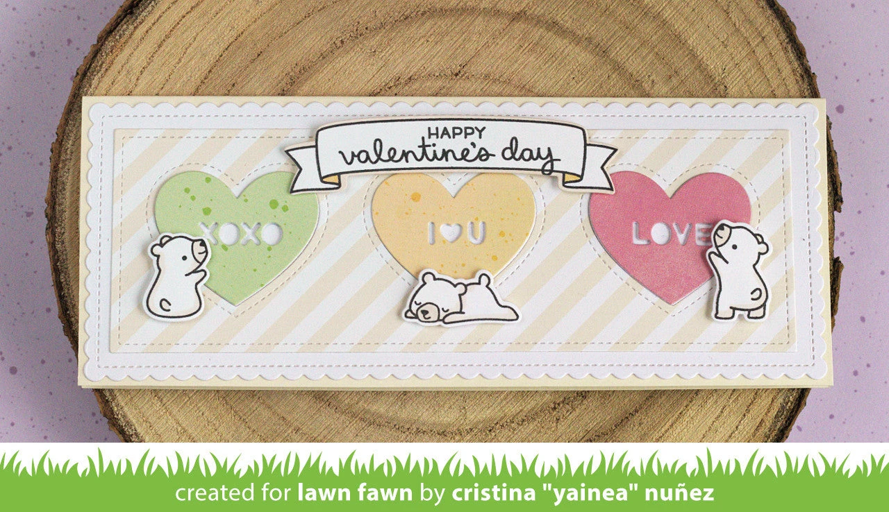 Scalloped Slimline With Hearts: Landscape 2 Scalloped Slimline With Hearts: Landscape - Image 2
