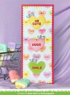 Love Poems -Craftora Sale Store ScallopedSlimlineWithHeartsPortrait ScallopedSlimlineWithHeartsLandscape ConversationHeart LovePoems KaraPogreba2