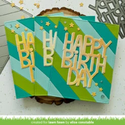 Giant Happy Birthday -Craftora Sale Store SimpleStripesDiagonal GiantHappyBirthday EliseConstable1