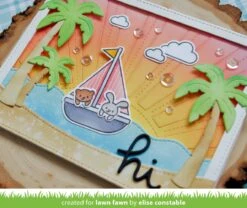 Sunrise Backdrop -Craftora Sale Store SmoothSailing StitchedSimpleWavyBorders TropicalBackdrop SunriseBackdrop OutsideInStitchedSpeechBubble EliseConstable1 1