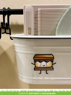 Smiley S'more -Craftora Sale Store SmoretheMerrier SmileySmore SimpleStripesPortrait Magnet KaraPogreba2