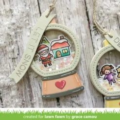 Snow Globe Gift Tag -Craftora Sale Store SnowGlobeGiftTag GraceCamou 5