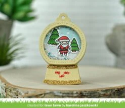 Snow Globe Gift Tag -Craftora Sale Store SnowGlobeGiftTag TinyChristmas GoldRushCardstock KarolinaJaszkowski