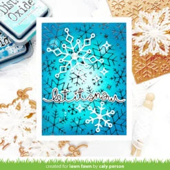 Snowflake Background Hot Foil Plate -Craftora Sale Store SnowflakeBGHFP WinterBigScriptyWordsHFP SnowflurriesBackdrop CalyPerson 73cc8cf8 860f 424b ada0 41194c0642d3