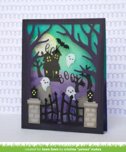 Shadow Box Card Halloween Add-on -Craftora Sale Store SpookyGateDies SpookyForestBackdrop ShadowBoxCardHalloweenAdd On Yainea01 1