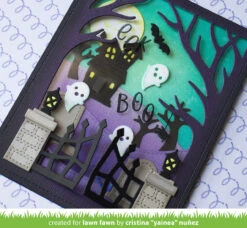 Shadow Box Card Halloween Add-on -Craftora Sale Store SpookyGateDies SpookyForestBackdrop ShadowBoxCardHalloweenAdd On Yainea02 1