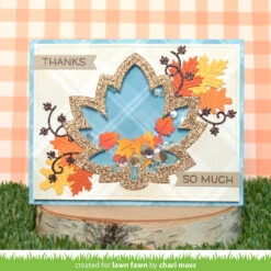 Stitched Maple Leaf Frame -Craftora Sale Store StitchedMapleLeafFrame OutsideInStitchedMapleLeaf FavoriteFlannel ChariMoss 1