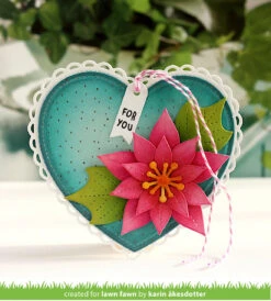 Lacy Heart Stackables -Craftora Sale Store StitchedPoinsettia LacyHeartStackables KarinAkesdotter