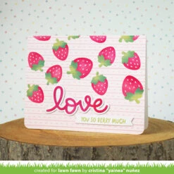 Strawberry Fields Background Stencils -Craftora Sale Store StrawberryFieldsBackgroundStencil ScriptyLoveOutline Yainea01
