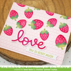 Strawberry Fields Background Stencils -Craftora Sale Store StrawberryFieldsBackgroundStencil ScriptyLoveOutline Yainea02