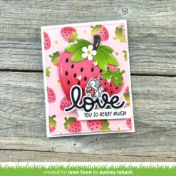 Strawberry Fields Background Stencils -Craftora Sale Store StrawberryFieldsBackgroundStencil SweetStrawberry ScriptyLoveOutline AudreyTokach