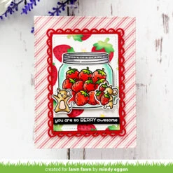 Strawberry Fields Background Stencils -Craftora Sale Store StrawberryFields LaceyRectangleStackable MindyEggen1
