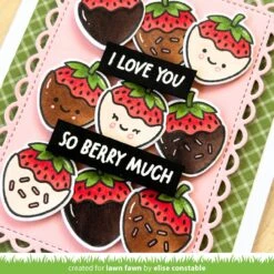 Sweet Strawberry -Craftora Sale Store SweetStrawberries LacyRectangleStackables EliseConstable3c