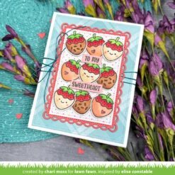Sweet Strawberry -Craftora Sale Store SweetStrawberry LacyRectangleStackables HenrysBuildASentimentLove ChariMoss 3