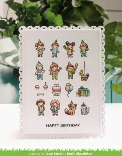 Fancy Scalloped Rectangle Stackables 21 Fancy Scalloped Rectangle Stackables -Craftora Sale Store TinyBirthdayFriends FancyScallopedRectangle KarinAkesdotter