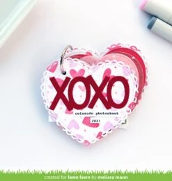 Lots Of Hearts Background Stencils -Craftora Sale Store ValentineMiniBook Cover MelissaMann 01