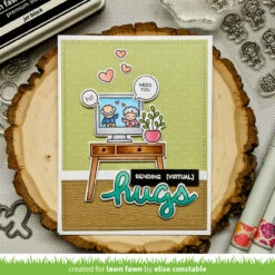 Virtual Friends -Craftora Sale Store VirtualFriends TinyFriends ScriptyBubblesSentiment TexturedDotCardstock EliseConstable1