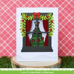 Window Frame -Craftora Sale Store WindowFrame ChristmasGarland JollyChristmasTree ChariMoss1