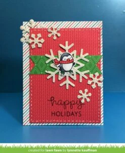 Winter Penguin -Craftora Sale Store WinterPenguin StitchedSnowflakes LynnetteKauffman