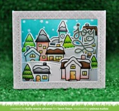 Winter Village 21 Winter Village -Craftora Sale Store WinterVillage ShadowBoxCard KellyAlvarez1