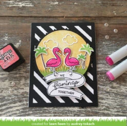 Flamingo Together -Craftora Sale Store ZigZagCircles Bannertastic StripeyBackdrop FlamingoTogether AudreyTokach